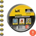 Изолента ПВХ IEK / ИЭК 0.18х19мм, черная 20м, UIZ-20-10-K02 / защитная лента (комплект из 8 шт)