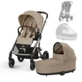 Детская коляска 2в1 Cybex Balios S Lux, цвет Almond Beige TPE RC & CRC / 2025 (Бежевый)