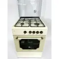 Комбинированная плита VESTA-VALENCIA VGE 10-E бежевая Ретро с электрической духовкой, электро-поджиг, подсветка, 3 режима духовки