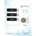 Инверторная мульти сплит-система Royal Clima Multi Gamma Attica Nero на 3 комнаты (25 м2 + 25 м2 + 25 м2) 3TFM-25HN/OUT + 3*RCI-AND09HN - обогрев до -20С, супертихие блоки (21дБ)