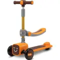 Детский трехколесный самокат Clear Fit Kids LB2001-S с сиденьем оранжевый