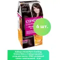 L'Oreal Paris Casting Creme Gloss стойкая краска-уход для волос, 3102 холодный темно-каштановый - 6 шт