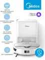 Робот-пылесос Midea VCR S6+, RU, компактная станция самоочистки 2л, 5000 Па, LDS-навигация, HEPA, Wi-Fi, Алиса