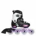Детские раздвижные роликовые коньки FILA NRK JR BLACK/VIOLET/PINK (32-35(19см.-21,5см.)