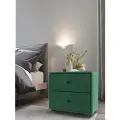 Тумба прикроватная с 2мя ящиками Tango, напольная, Зеленый велюр, (ШхВхГ) 46 х 40,7 х 37,1 см