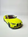 Модель автомобиля BMW M4 коллекционная металлическая игрушка масштаб 1:24 желтый