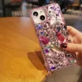 Чехол Promax New Diamond Rhinestone, для iPhone 16 Plus, розовый, со стразами