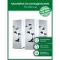 Наклейка с защитным покрытием на холодильник Полет к небу 70х200