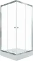 Душевое Ограждение Вента-Хром 80х80, квадрат, низкий поддон, (2места, сифон D90мм)