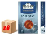 Чай черный Ahmad Tea Earl Grey без кофеина, 6шт по 20пакетиков. Со вкусом бергамота