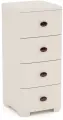 Комод Альтернатива Плетенка М2430 4 ящика, слоновая кость