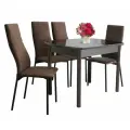 Обеденная группа Авелла-Флай, (стол 70х110 и 4 стула) 52 кг, цвет шоколад
