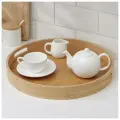 Поднос с ручками Striata, d=40 см, бамбук