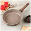 Сковорода Мечта «Гранит Brown», d=26 см, антипригарное покрытие, съёмная ручка, коричневый