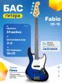 Бас-гитара 39 Синяя Jazz Bass J-J Fabio JB-10 BLS