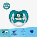 Пустышка латексная Canpol babies Space круглая, 6-18 мес, бирюзовая