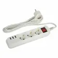 Удлинитель электрический ЭРА U-3es-3m-USB c заземлением с выключателем 3 розетки + 3xUSBA 3м 10А