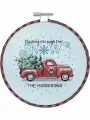 72-09005 Набор для вышивания крестом Праздничный семейный грузовик DIMENSIONS