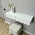 Туалетный столик подвесной эмаль МДФ, консоль в прихожую с ящиками навесная Bianko белая 100х32х16 см