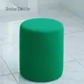 Пуфик в прихожую и спальню, для туалетного столоки, букле, барашек, soda decor, зеленый