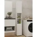 Шкаф пенал Letta Компакт 2х дверный с полками Белая гладкая 278х1835(h)х260