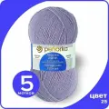 Пряжа пехорка Ангорская теплая - кристалл (25), 100 г / 480 м (40% шерсть, 60% акрил) - 5 шт