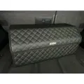 Органайзер в багажник Audi / Ауди / Кофр 70х30х30, сумка, саквояж, ящик, черный с черной отстрочкой