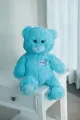 Мягкая игрушка KULT of toys Медведь, цвет голубой, 65 см