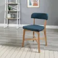 Стул кухонный, офисный, в гостиную, стул для кухни мягкий Frank Pro Про Синий, Натуральный бук