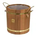 Запарник 18 л. (термо) с латунным обручем, пластиковой вставкой, липа, Банные штучки