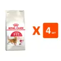 ROYAL CANIN FIT 32 для активных взрослых кошек 0,2 кг х 4 шт