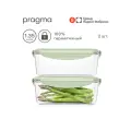 Набор из 2-х пластиковых контейнеров для хранения продуктов Pragma Luvold, салатовые