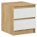 Тумба прикроватная 2 Мадера, 400х420х554, Дуб крафт золотой/Белый, 9116015
