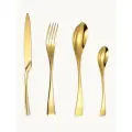 Подарочный набор столовых приборов на 1 персону 4 предмета цвет золотой, эксклюзивный