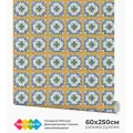 Самоклеящаяся пленка для декора мебели и кухонных фартуков Плитка бежевая азулежу (60х250см)