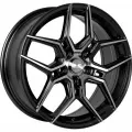 Литые диски LS wheels 1266 8x18 5x112 ET40 dia 66,6 BKF (цвет: черный+полировка)