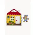 Развивающая книжка-игрушка Smile Decor Мишкин дом, тактильная книжка, настольная игра на липучках, кукольный домик из фетра, сюжетно-ролевой набор
