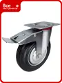 Колесо промышленное поворотное с роликовым подшипником и площадкой с тормозом D200 мм Tech Tech-Krep 148526