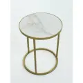 Столик журнальный LUCHI, цвет золотистый, диаметр 45см высота 55см