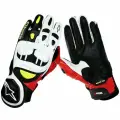 Мотоциклетные перчатки Alpinestars, кожаные перчатки, размер XL, бело-зеленые