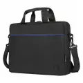 Сумка портфель Brauberg Practical с отделением для ноутбука 15,6, Blue line, черная, 29х40х7 см, 272603