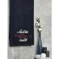 Полотенце BIO-TEXTILES с вышивкой Люблю тебя, махровое, 70x140 см