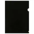 Папка-уголок СТАММ А4, 150мкм, пластик, непрозрачная, черная, 20 шт. в упаковке