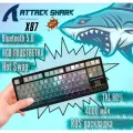 Игровая клавиатура ATTACK SHARK X87 Механическая, Русская раскладка, Черно-Сер градиент
