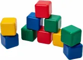 Кубики детские цветные, пластиковые, набор из 10 штук, учим цвета, размер 12х12 см, для малышей от 1 года