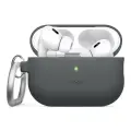 Силиконовый чехол с карабином для AirPods Pro 2 (all), Elago Dark Grey