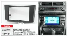 Переходная рамка 2-DIN для а/м MERCEDES-BENZ E-klasse W211 2002-09; CLS-klasse C219 2004-10 CARAV 11-451