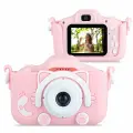 Детский компактный фотоаппарат с чехлом «Котик», цвет товара розовый