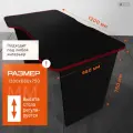 Игровой компьютерный стол FLY 120х68х75 черный с красной кромкой