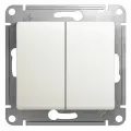 Systeme Electric Glossa Перламутр Переключатель 2-клавишный, сх.6, 10АХ, GSL000665